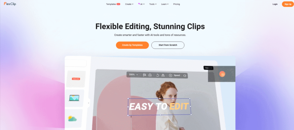 FlexClip Homepage