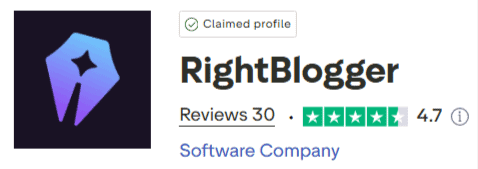 RightBlogger Trustpilot Score
