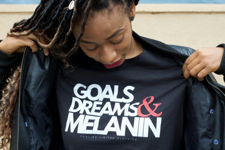 Woman learning how to make t-shirts at home