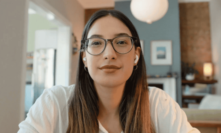 Woman searching for other influencers for a YouTube collaboration