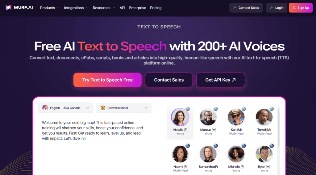 Murf AI Homepage