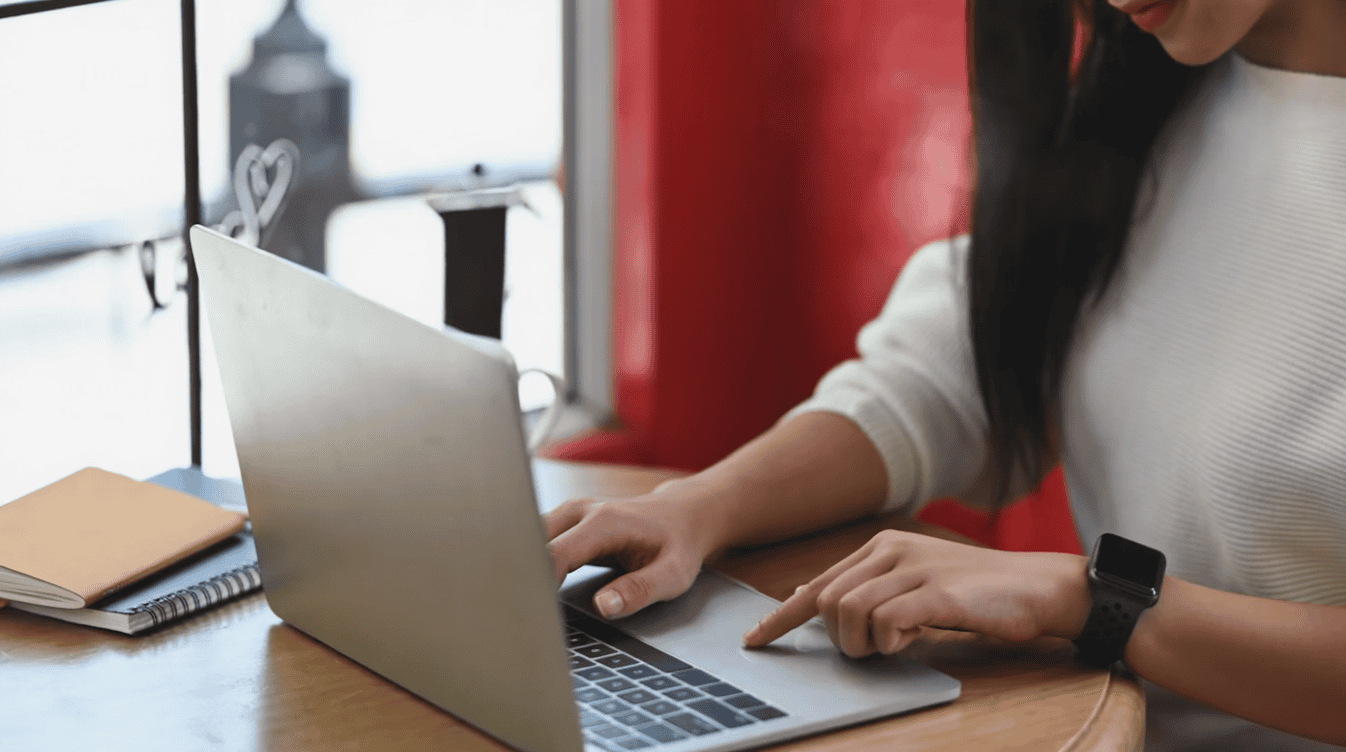 Asian woman searching for the best content creation apps