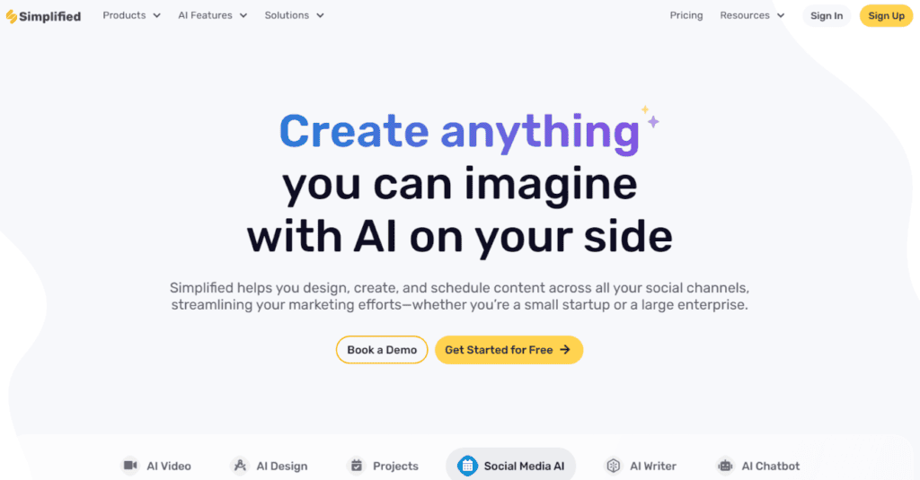 Simplified AI Homepage