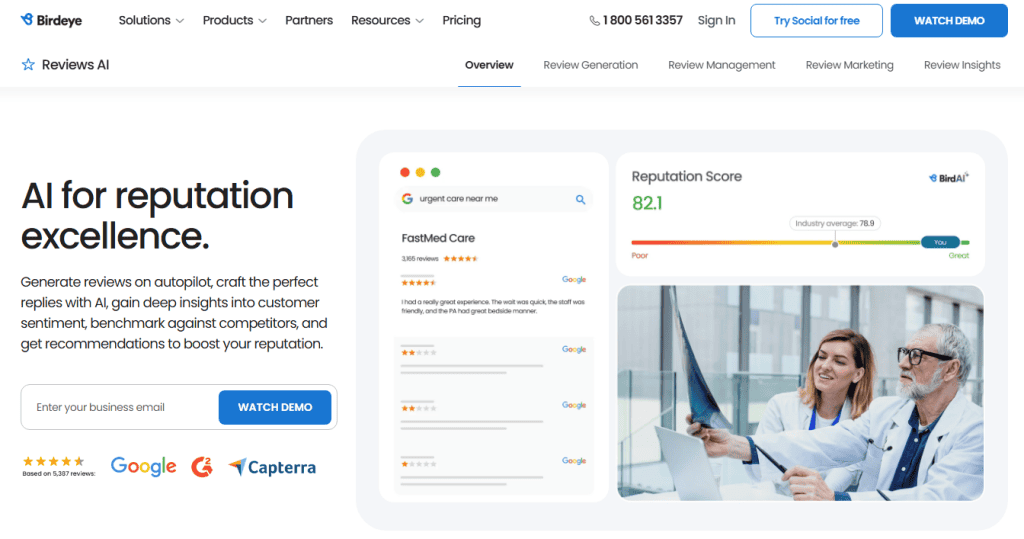 Birdeye Homepage