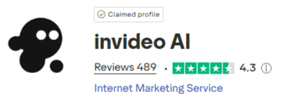 InVideo AI Trustpilot Score 