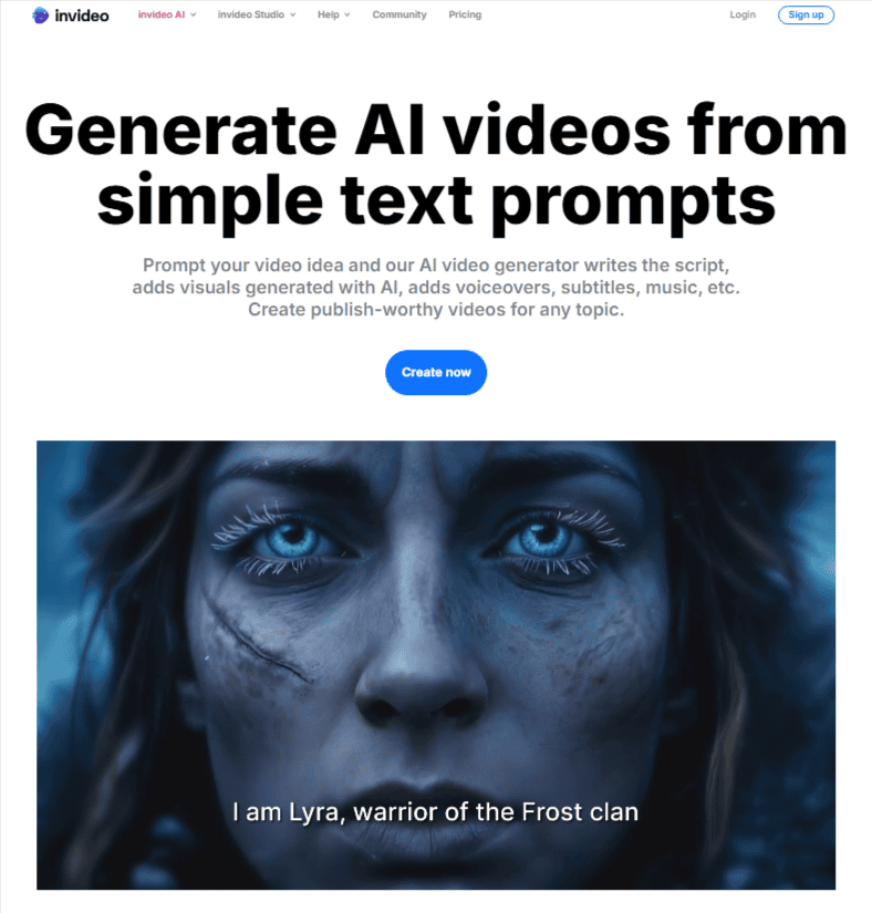 InVideo Homepage